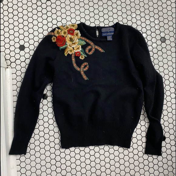 Herman Geist hand embroidered sweater size medium - Picture 1 of 4